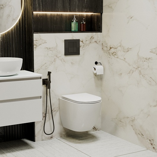 Grossman Клавиша смыва Pragma 800.T1.03.210.210 черная матовая – картинка-3