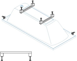 Cezares Универсальный комплект ног для прямоугольных акриловых ванн Leg Kit 150 – фотография-2