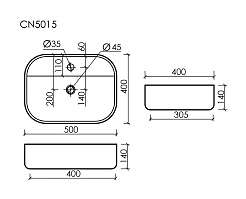 Ceramicanova Мебельная раковина Element 50 CN5015 белая – фотография-6