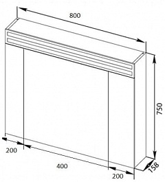 De Aqua Мебель для ванной Кубика 80, зеркало-шкаф Эколь – фотография-3