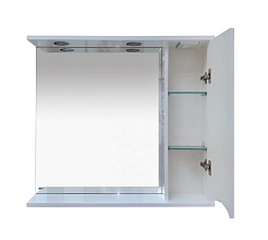 Misty Зеркало-шкаф Элвис 85 R белая эмаль – фотография-3