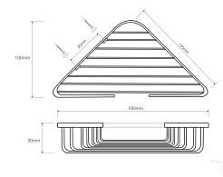 Bemeta Мыльница-решётка настенная угловая Cytro 106308172 – фотография-2
