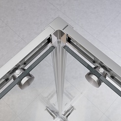 Cezares Душевой уголок Relax 304 RELAX-304-A-2-100-C-CR 100x100 профиль хром стекло прозрачное – фотография-6