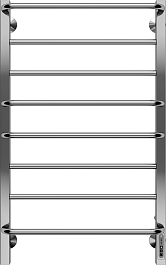 Terminus Полотенцесушитель электрический Евромикс квадро П8 500x850 хром – фотография-1