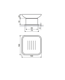 Excellent Мыльница высокая RIKO DOEX.1613CR хром – фотография-2