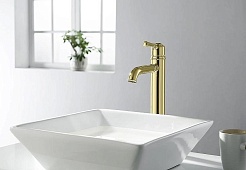 Aquatek Смеситель для раковины Классик AQ1504PG полированное золото – фотография-2