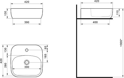Акватон Мебель для ванной с белой столешницей Либерти 100 Одри Soft дуб эльвезия – фотография-14