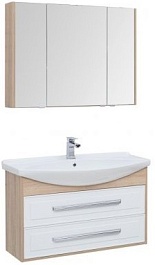 Aquanet Мебель для ванной Остин 120 белая/дуб сонома – фотография-1