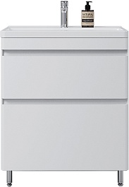 Style Line Тумба под раковину Атлантика 70 Люкс Plus антискрейтч белая – фотография-1