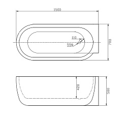 BelBagno Акриловая ванна BB11-1500-R – фотография-2