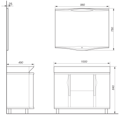 Velvex Зеркало Line 95 Светлый лен – фотография-4