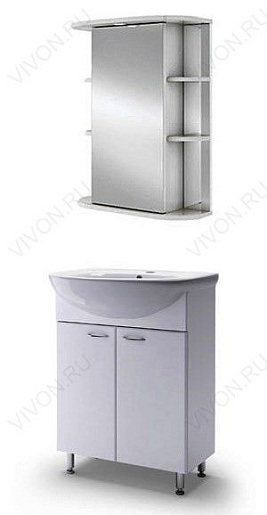 Runo Тумба с раковиной Уют 60 – фотография-2