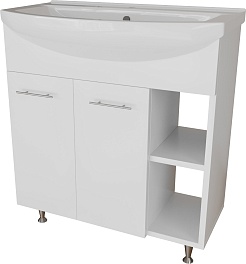 Mixline Мебель для ванной Анри 75 Best L белая – фотография-2