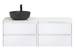 BelBagno Тумба с раковиной Kraft 120 подвесная Bianco Opaco столешница EK-120-AS-BL-L – фотография-1