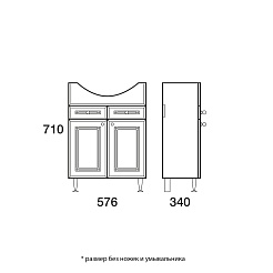 Merkana Тумба с раковиной Валенсия 62 – фотография-2