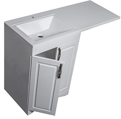 Style Line Мебель для ванной Даллас классик 120 Люкс L, белая, PLUS – фотография-3