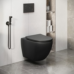 Grossman Унитаз подвесной Color GR-4411BMS черный матовый – фотография-7