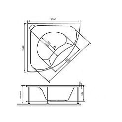 Vayer Акриловая ванна "Gaja 150x150" – фотография-4