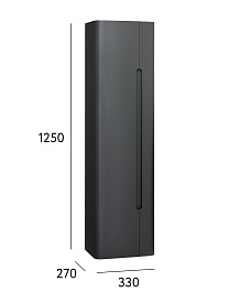Jorno Шкаф пенал Shine 33/125 антрацит Shi.04.125/P/A – фотография-2