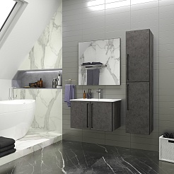 Brevita Шкаф пенал Rock 35 R бетон темно-серый – фотография-2