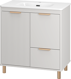 Brevita Мебель для ванной Risacca Crema 80 серая – фотография-6