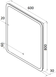 Ceruttispa Зеркало Мадера 60x80 – фотография-8
