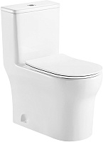 Azario Унитаз-моноблок Sinto AZ-1098 безободковый с бачком с сиденьем микролифт белый