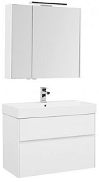 Aquanet Мебель для ванной Бруклин 85 белая – фотография-1