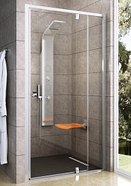 Ravak Душевая дверь в нишу PDOP2-100 Transparent, профиль белый – фотография-1