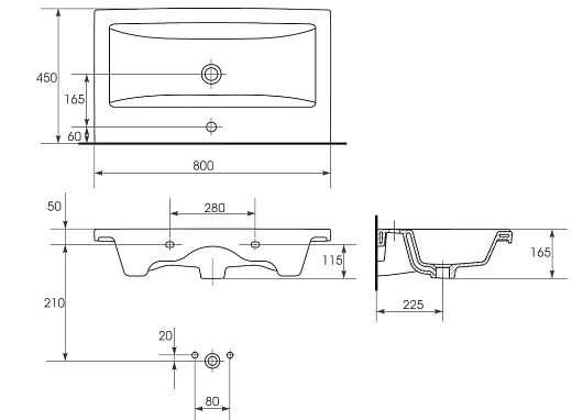 Stella Polare Тумба с раковиной Алисия 80 венге – фотография-4