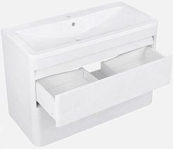 Vivon Тумба с раковиной Atwood 90 подвесная белая матовая – фотография-6