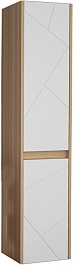 ASB-Mebel Шкаф пенал Диана 35 подвесной белый/дуб янтарный – фотография-2
