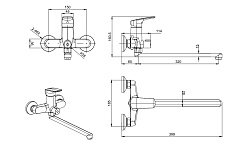 Aquatek Смеситель для ванны Вега AQ1042CR хром – фотография-7