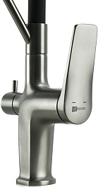 Lemark Смеситель для кухни Bronx LM3761GM черный/графит – фотография-4