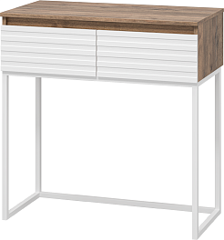 Brevita Консоль Dakota 80 белая/дуб галифакс олово – фотография-2