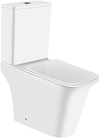 Azario Унитаз-компакт Avero AZ-3121 безободковый с бачком с сиденьем микролифт белый