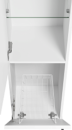 Misty Шкаф пенал Модерн 35 L с б/к белый матовый – фотография-5