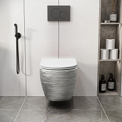 Grossman Унитаз подвесной Color GR-4411SWS серебро – фотография-8