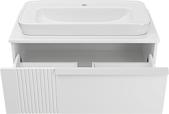 Brevita Мебель для ванной Savoy 90 подвесная белая матовая – фотография-5