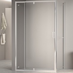 RGW Душевой уголок Passage PA-078-1 (PA-008 + Z-060-2) 90x100 профиль хром стекло прозрачное – фотография-1