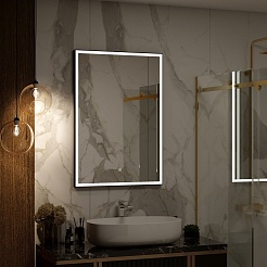 Continent Зеркало Frame Black Led 700x1000 – фотография-8