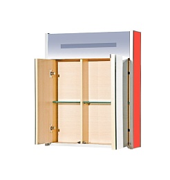 Misty Зеркальный шкаф Джулия 75 красный – фотография-3