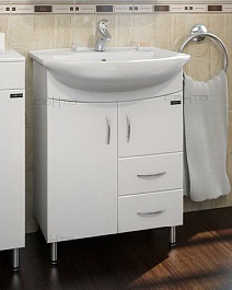 СанТа Мебель для ванной Элеганс Герда 65 свет, с ящиками – фотография-5