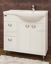 СанТа Тумба с раковиной Коралл 83 L – фотография-1