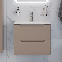 BelBagno Тумба с раковиной Etna 70 подвесная бежевая матовая – фотография-2