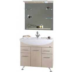 Водолей Тумба с раковиной "Альфа 90" L дуб – фотография-2