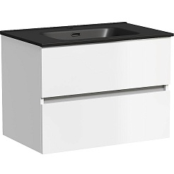 Sancos Тумба с раковиной Urban 70 белый глянец раковина Element 71 CN7007MB – фотография-1