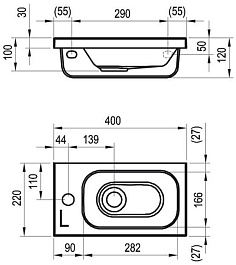 Ravak Тумба с раковиной Chrome 40 L белая – фотография-5
