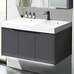 Ceruttispa Мебель для ванной Maiella 80 подвесная серая – фотография-6