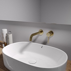 Oliveeka Смеситель для раковины Y OL-88869017-BG золотой матовый – фотография-2